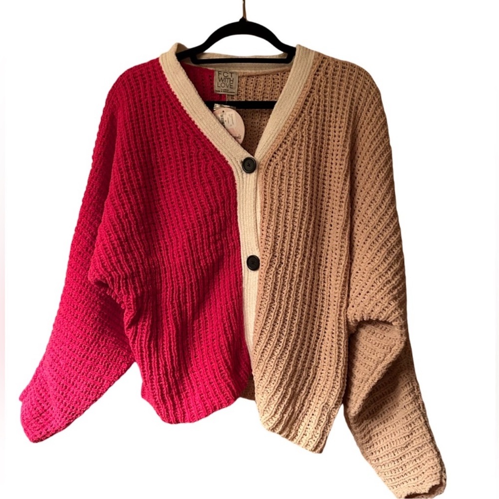 New Fall Francesca's Stacey Short Button
Down Colorblock Cardigan - Picture 8 of 9